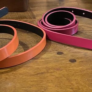Lot of 2 Pink and Orange Ladies Belts L/XL